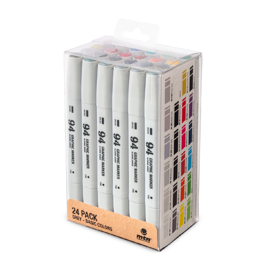 94 Graphic Marker Grey - Basic Pack 24