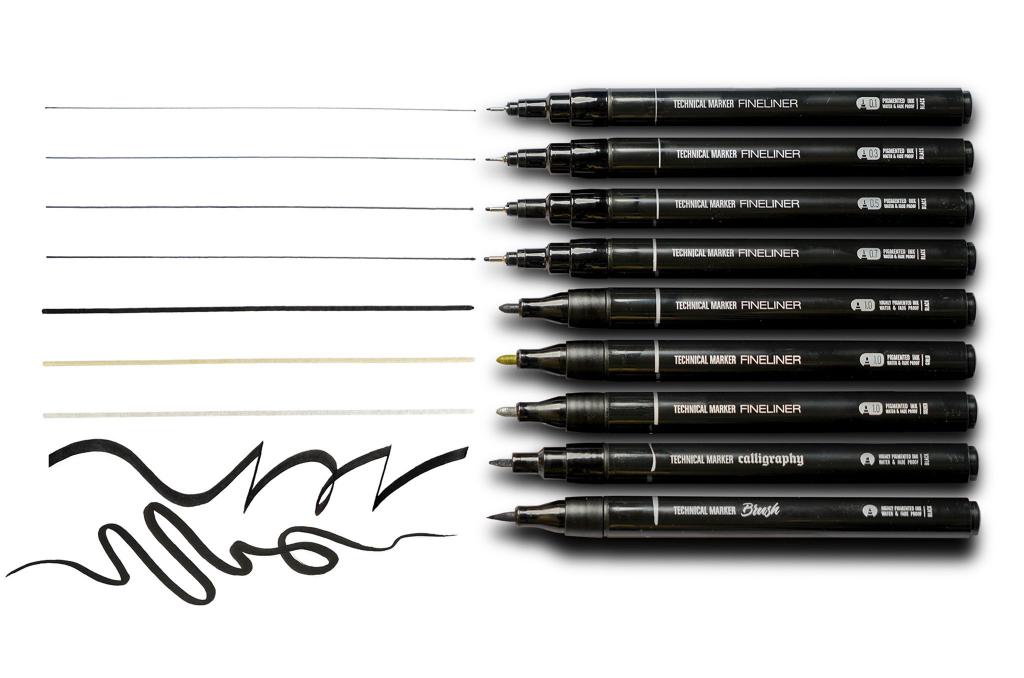 TECHNICAL MARKER - Fineliner Silver 1 mm