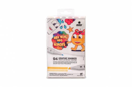94 Graphic Marker Pastel Colors Pack 12