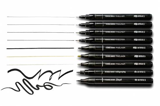 TECHNICAL MARKER - Fineliner Silver 1 mm